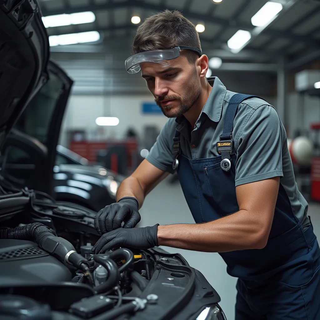 Engine maintenance at Premier Car Services